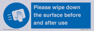 Please wipe down the surface before and after use